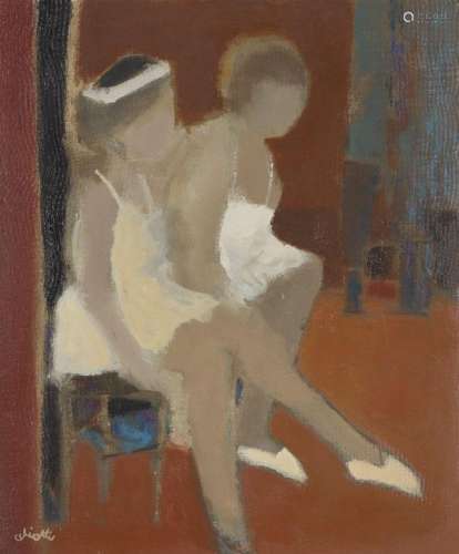 Claude Aliotti, French 1925-1989- Ballerinas; oil on canvas,...