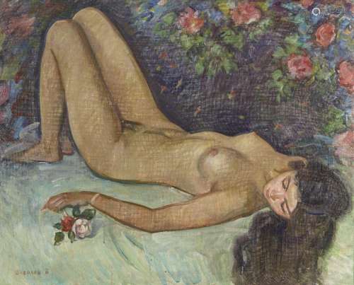 Boris Anatolyevich Sholokhov, Russian 1919-2003- Nude in Flo...