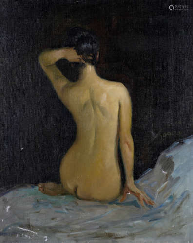 王恤珠（1930～2015） 1990年作 女人体 布面油画