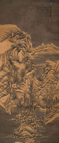 何维朴 丙辰（1916）年作 穹崖积雪 立轴 设色纸本
