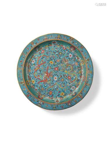 An exceptionally large and very rare Imperial cloisonné...