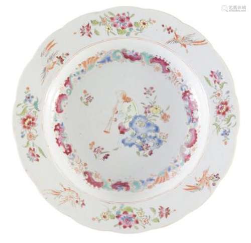 Assiette en porcelaine et émaux polychromes... - Lot 60 - Ly...