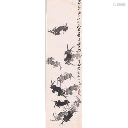 DANS LE GOÛT DE QI BAISHI (1864-1957) Encre sur papier, repr...