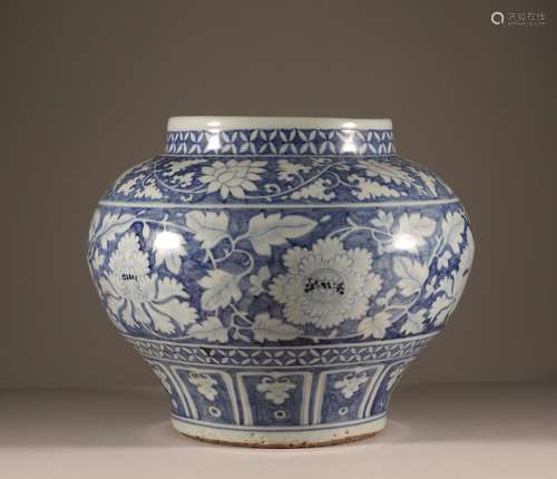 Yuan blue and white pot