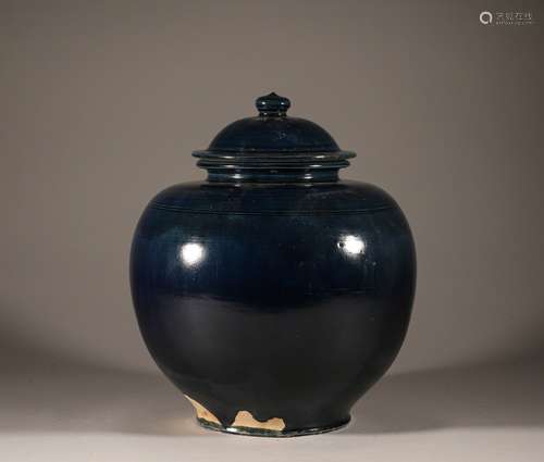 Tang Dynasty blue pomelo pot