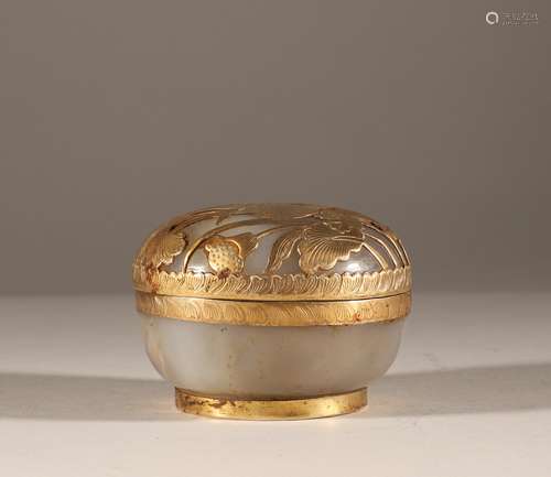 Gold clad crystal box of Liao Dynasty