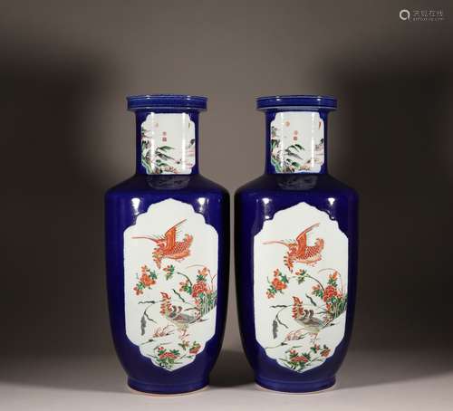 Qing Dynasty bottle pair