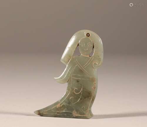 Jade man shaped wall of Hotan in the Han Dynasty