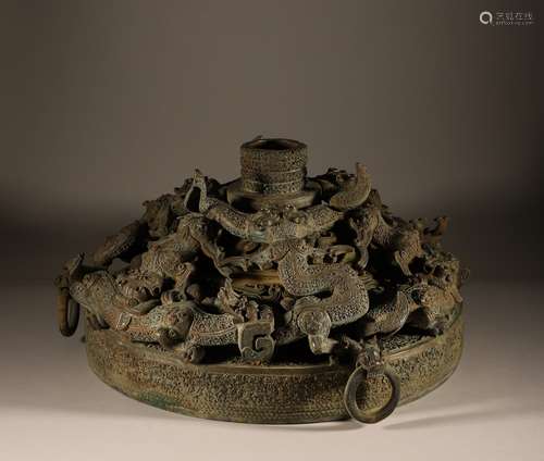 Zhan Han bronze tree base