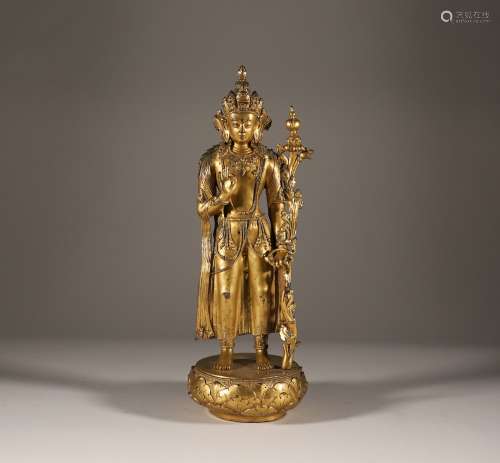 Bronze gilded Buddha statues of the Tang Dynasty