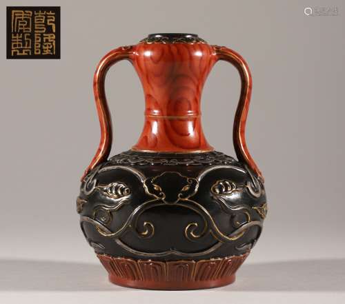 Wooden grain pot in Qing Dynasty
