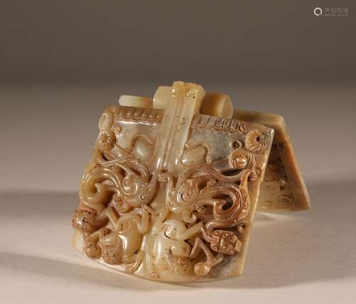 Hetian jade handrail of Han Dynasty