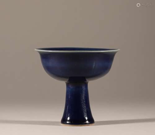 Ming Dynasty blue glazed goblet