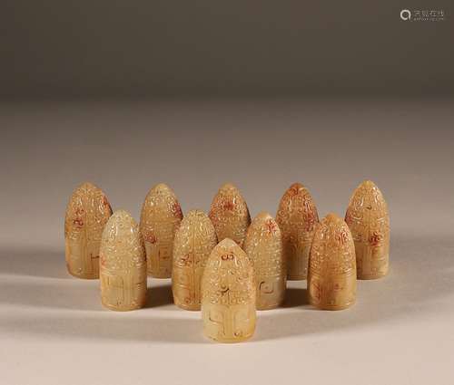 Hetian jade fingertips in Han Dynasty