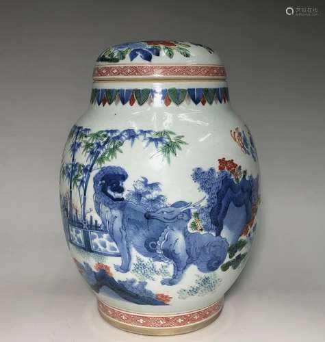 Chinese Blue and White Porcelain Jar