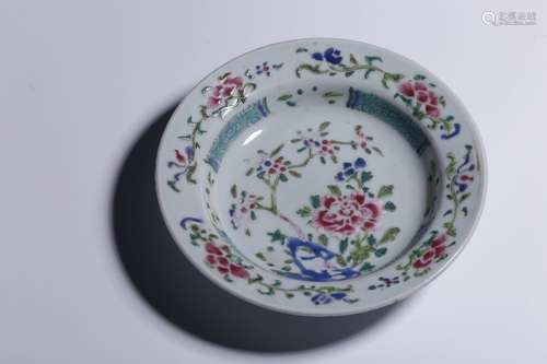 Qing Chinese Famille Rose Porcelain Plate