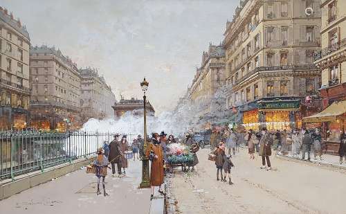 EUGENE GALIEN-LALOUE (1854-1941) "Le Boulevard Péreire ...