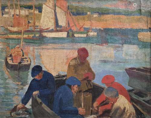 LUCIEN VICTOR FELIX DELPY (1898-1967) Marins au Port