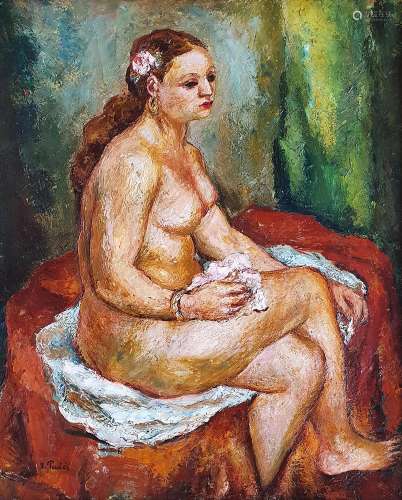IZAAC PAILES (1895-1978) Jeune femme nue assise