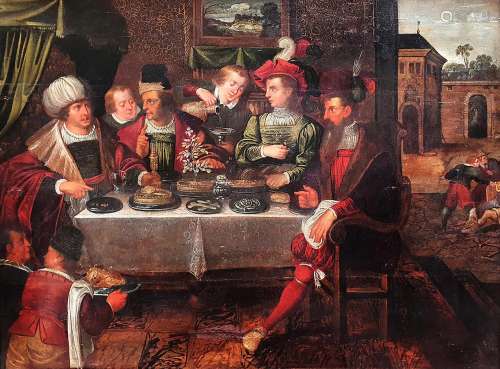 FRANS II FRANCKEN dit le JEUNE (1581-1642) Scène de banquet