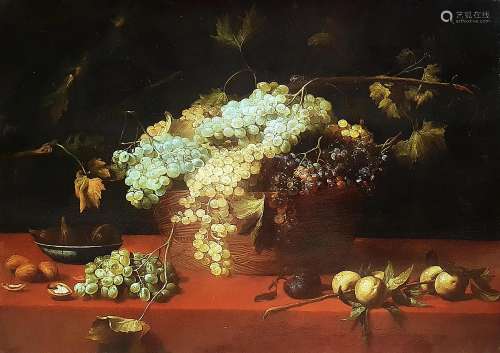 JACOB FOPPENS van ES (c.1596-1666) Nature morte aux raisins