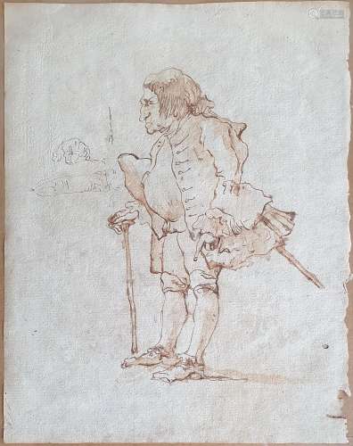 PIER LEONE GHEZZI (1674-1755) Caricature d'un aristocra...