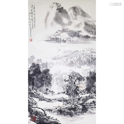 楊正新 山水 立軸