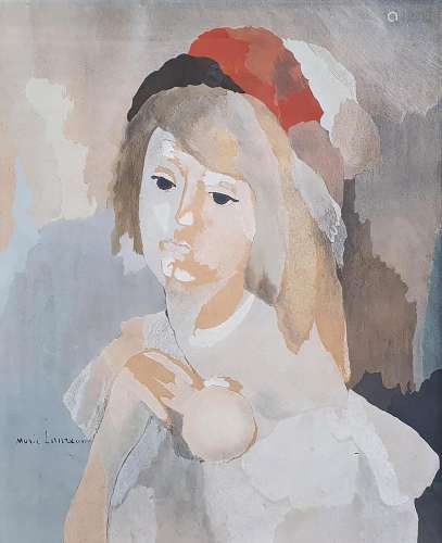 MARIE LAURENCIN (1883-1956), attribué Jeune fille