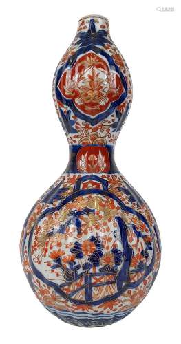 IMARI, 19ème SIECLE Vase double-gourde