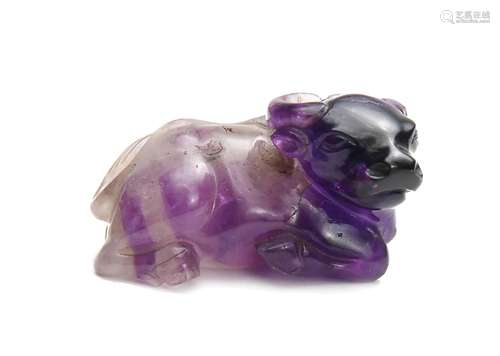 Chinese Amethyst Buffalo, 19th Century