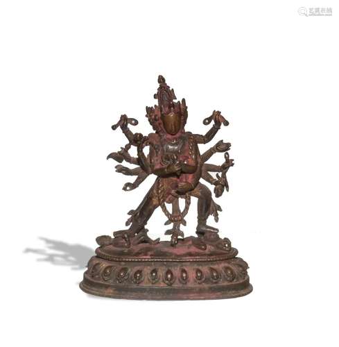 Bronze Statue of Yamantaka, 17th Century