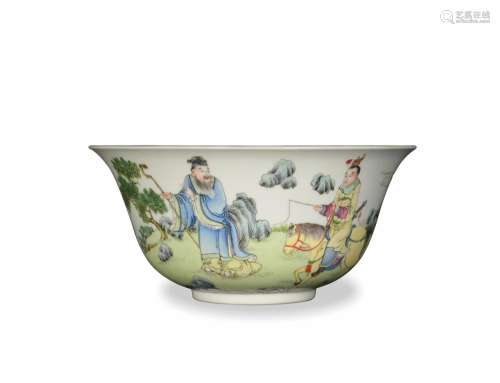 Chinese Famille Rose Bowl with a Poem, Republic