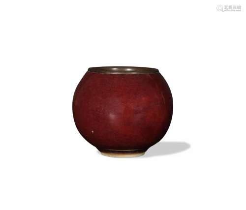 Chinese Langyao Red Glazed Jar, Kangxi