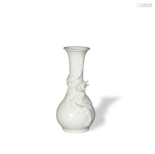 Chinese Dehua Vase by Lin Jiesheng, Late 19th Century