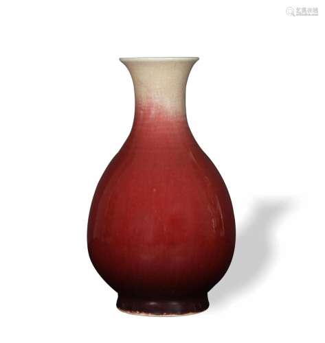 Chinese Red Glazed Vase, 19th Century