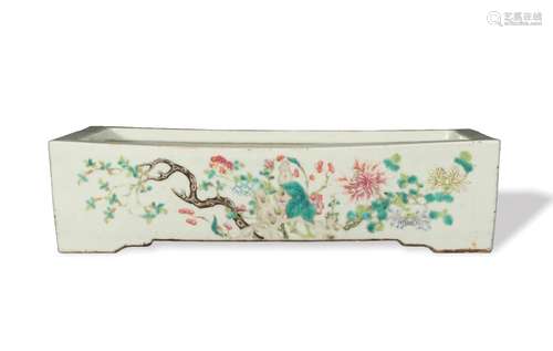 Chinese Famille Rose Rectangular Planter, 19th Century