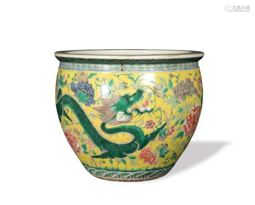 Chinese Famille Rose Jardiniere, Late 19th Century