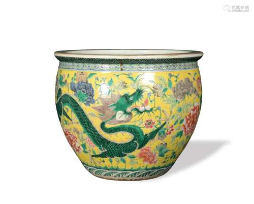 Chinese Famille Rose Jardiniere, Late 19th Century