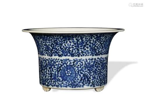 Chinese Blue and White Jardiniere, 19th Century