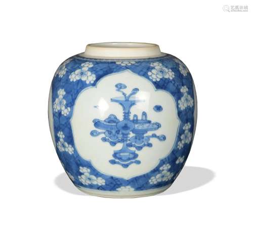 Chinese Blue and White Jar, Kangxi