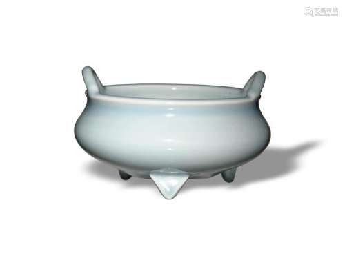 Chinese Pale Blue Censer, Late 19th Century