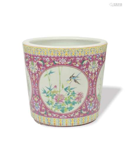 Chinese Famille Rose Jardiniere, Late 19th Century