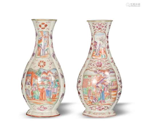 Pair of Chinese Chicken Skin Vases, Late 19th Century