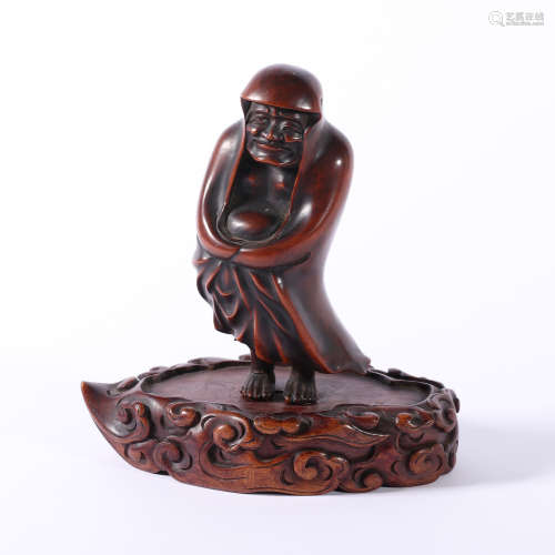 A Chinese Boxwood Figure Ornament