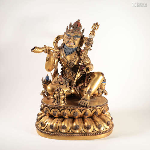 A Gilt Bronze Figure of Mahakala