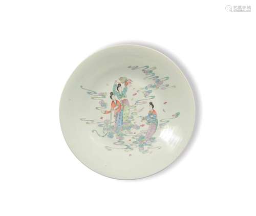 Chinese Famille Rose Plate, Republic