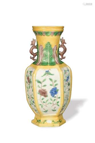 Chinese Sancai Vase, Late 19th Century