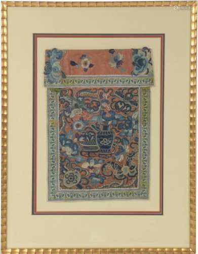 Chinese Framed Embroidery, 19th Century