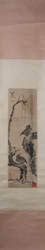 A Chinese Flowers And Birds Painting Scroll, Badas