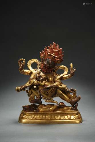 Gilt Copper Statue of Vajra